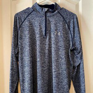 Under Armour Blue and Light Gray Quarter Zip